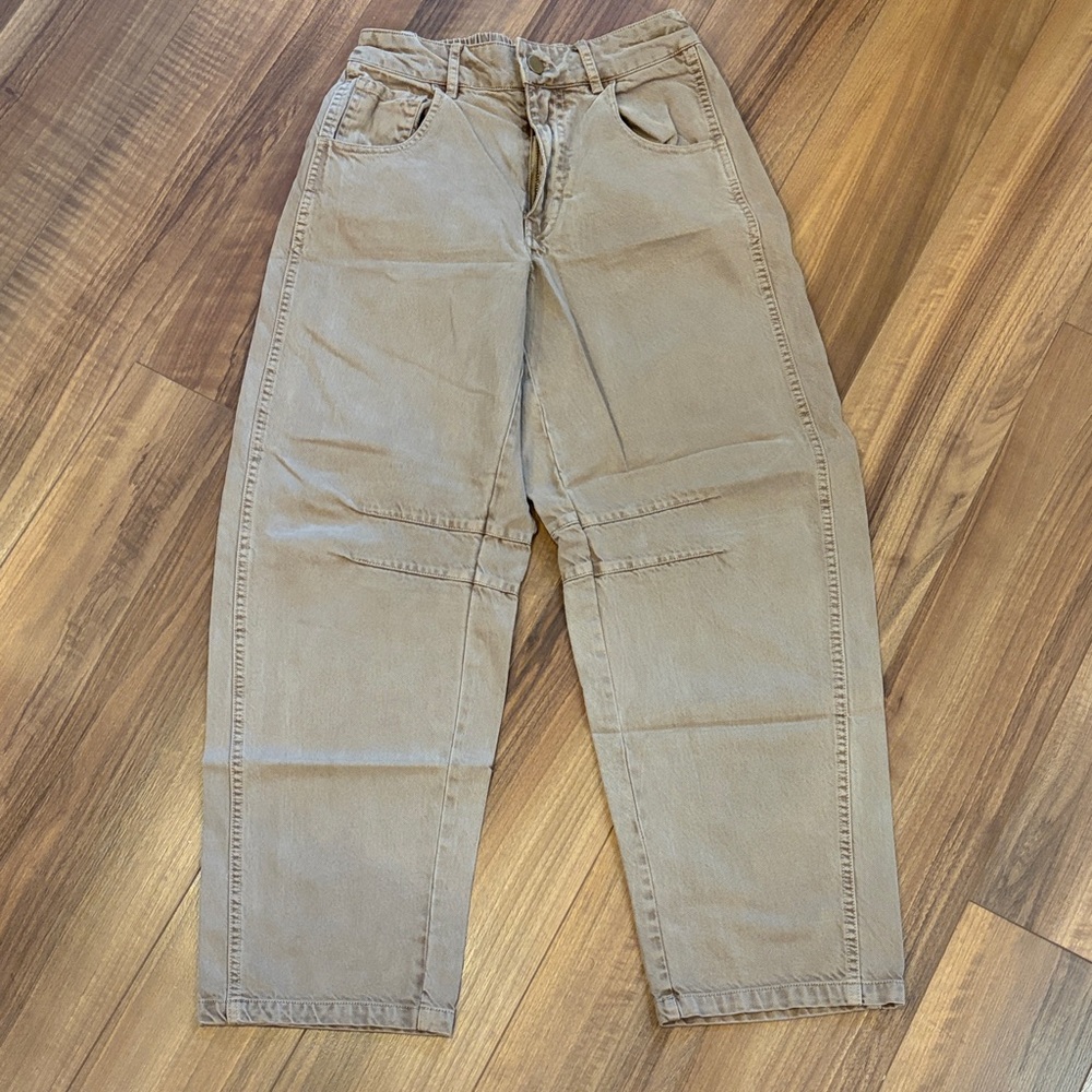 YFB Beige Barrel Pants Like NEW